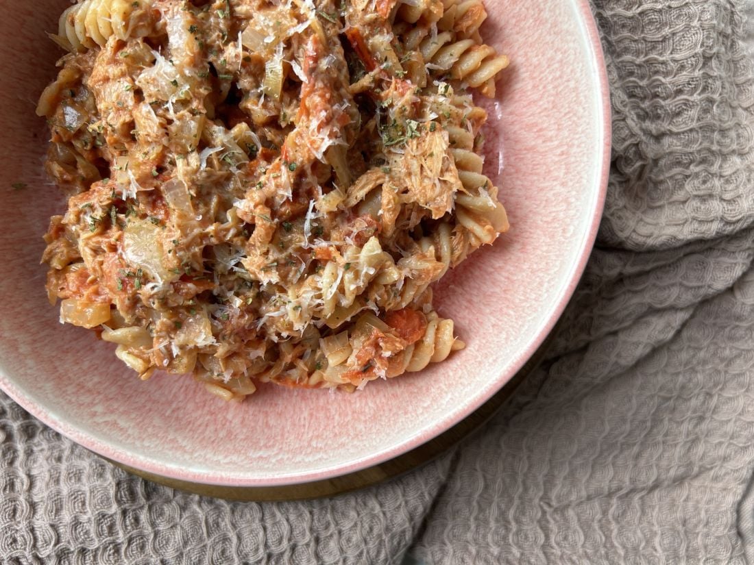 Pasta met tonijn en cherrytomaatjes