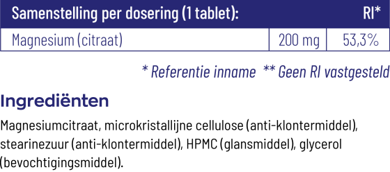 Magnesium 200 Citraat