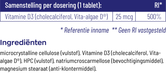 Vitamine D3 Vegan - 25 mcg / 1000 IE