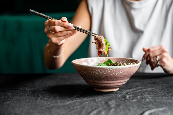 Aziatisch eten met zeewier