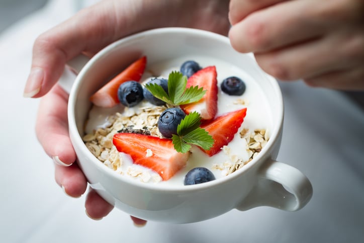 Bakje kwark met fruit